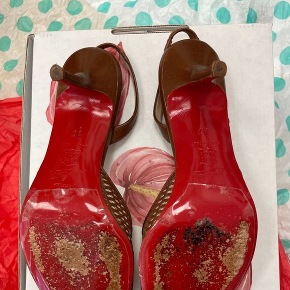 Christian Louboutin Quadrilette 37 Mesh Sandals - Picture 8 of 8